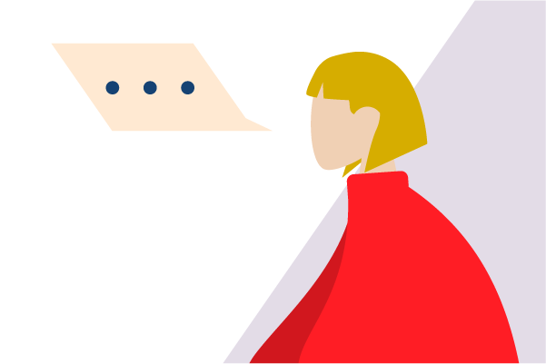Illustratie van een vrouw met blond haar